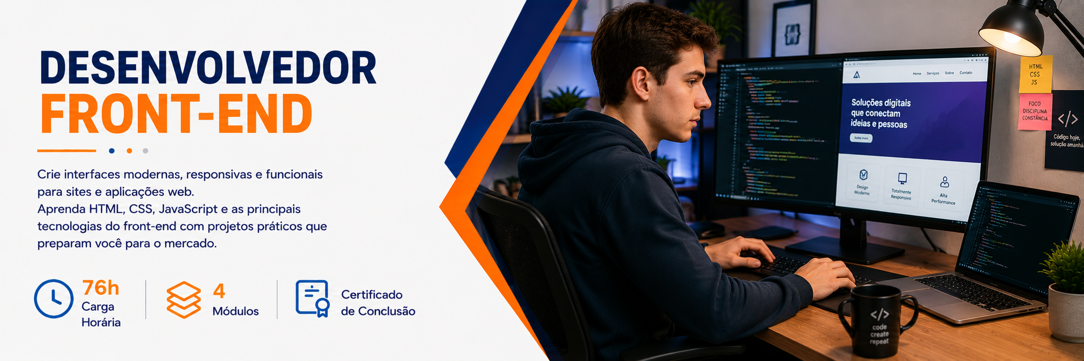 Banner do curso Desenvolvedor Front-End