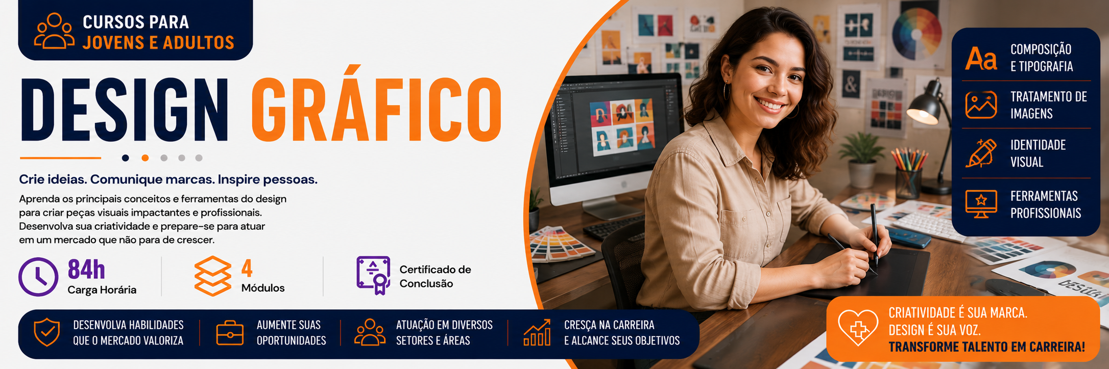 Banner do curso Design Gráfico